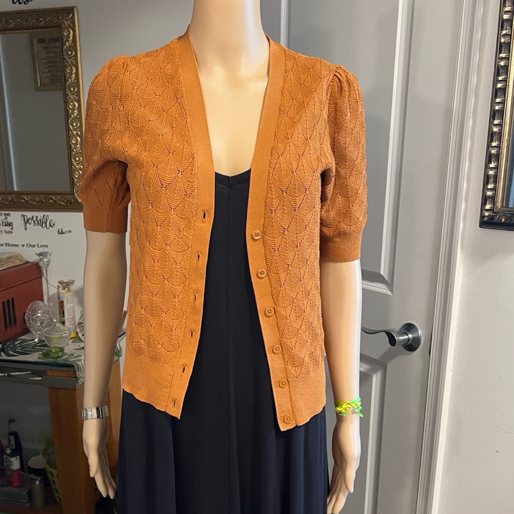 Ann Taylor Orange Women's Cardigan - Picture 8 of 8